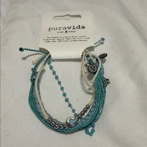 Pura Vida Turquoise and Cream Bracelet Set